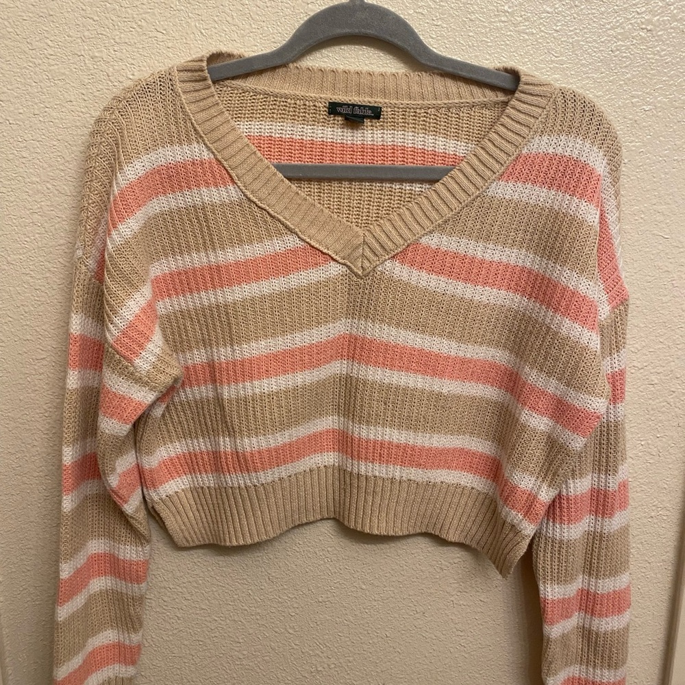 Wild Fable Slouchy Cropper V-Neck Sweater